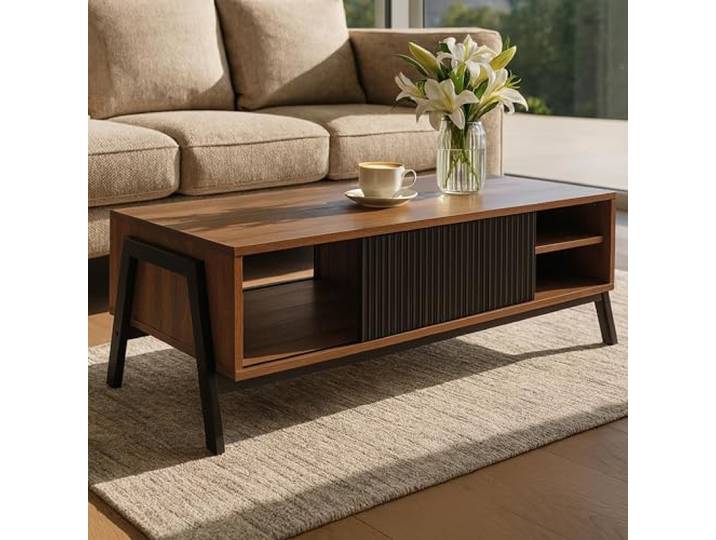 Mendler Couchtisch HWC-O40 42x120x60cm MDF - Natur