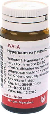 WALA Heilmittel GmbH HYPERICUM EX Herba D 2 Globuli 20 g 08786193