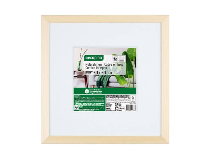 Oecoplan Bilderrahmen 30 x 30 cm Natur Holz