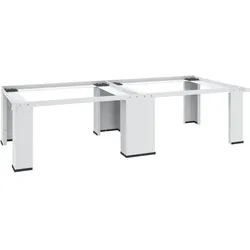 vidaXL Madenville (Basic (Doppel-Säule)), Waschmaschinenschrank, Weiss