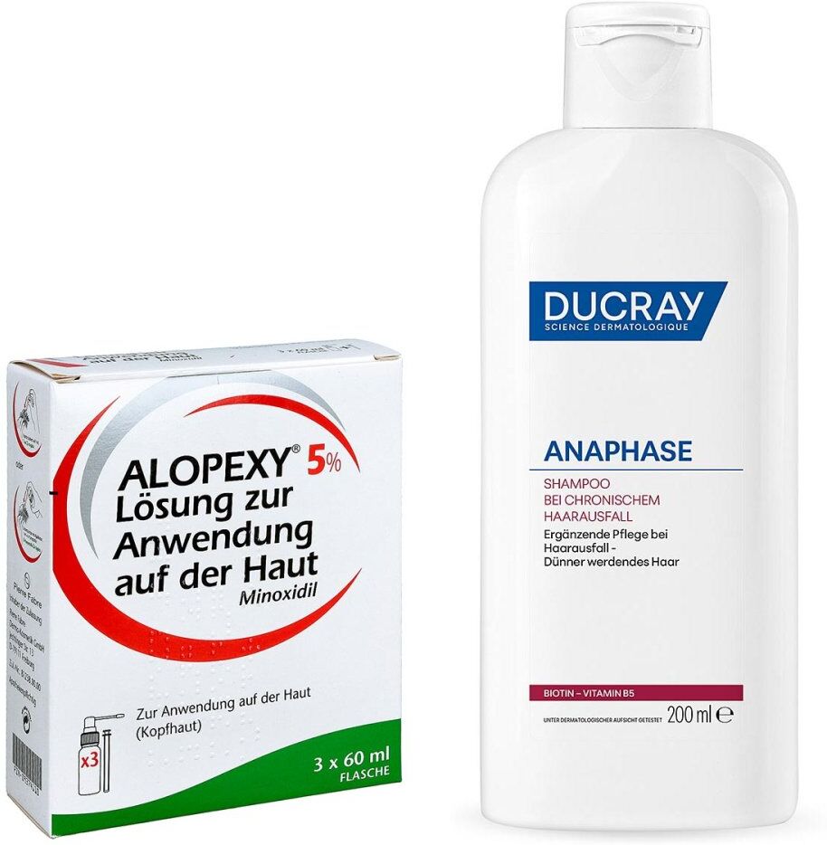Alopexy 5% Lösung 3x60 ml + Anaphase Begleitshampoo 200ml 3x60+200ml
