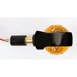 HIGHSIDER smart Ochsenauge Glühlampen Lenkerendenblinker Gehäuse Schwarz / Linse Orange (Paar), Vorn & Hinten