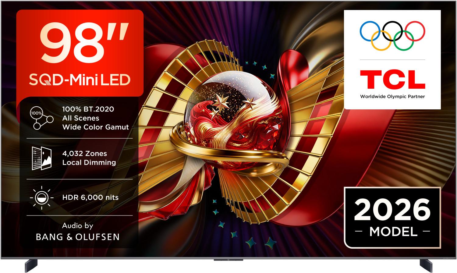 TCL C8L 98C8L, 2,49 m (98"), 3840 x 2160 Pixel, SQD-Mini LED, Smart-TV, WLAN, Schwarz