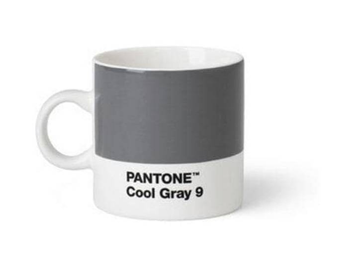 Espressotasse Pantone by Copenhagen Design 120 ml, 1 Stück , grau (dunkelgrau, weiß), H:6,15cm Ø:6cm, Trinkgefässe, Espressotasse