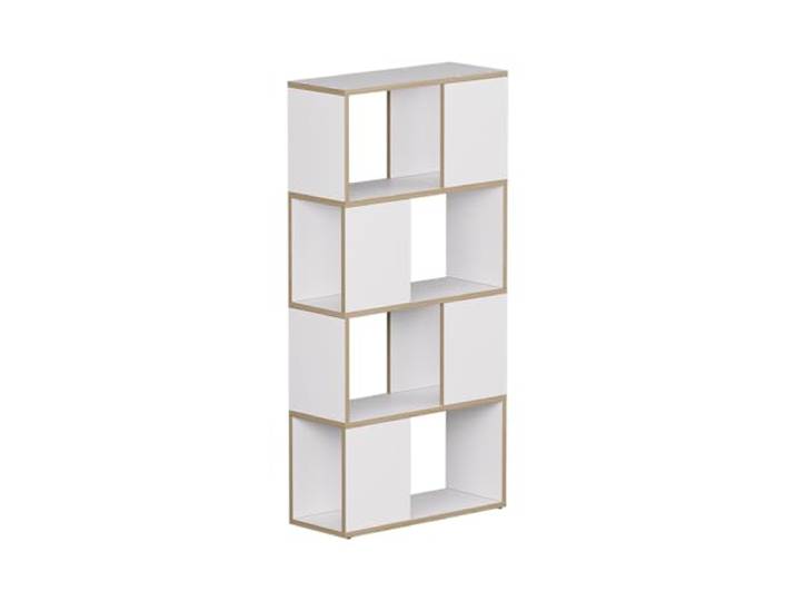 Vicco Raumteiler Eneos, Weiß/Eiche, 60 x 124.5 cm als freistehendes Regal zur flexiblen Raumaufteilung einsetzbar