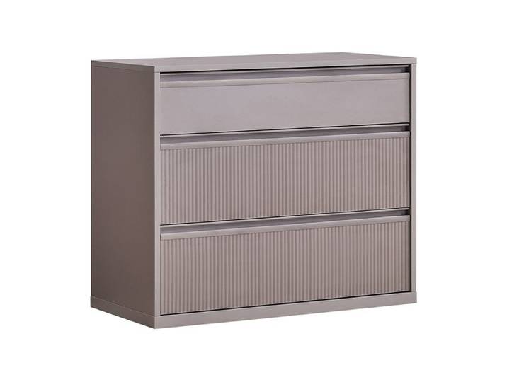 Möbel-Zeit Kommode SHADOW – 3 geräumige Schubladen mit Soft-Close & Riffel-Design