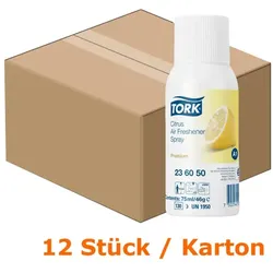 Tork 236050 Duftspray Nachfüller Airfresh Zitrus 75 ml 12 Stück Duftpatrone für Airfresh Lufterfrischungs-System