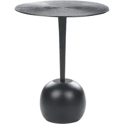 BEISTELLTISCH Aluminium schwarz rund 40 cm Eucla