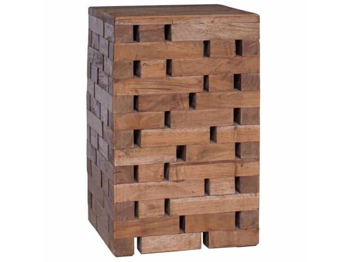 RJPLMFV Hocker, Natur, 29 x 29 x 48 cm, Massivholz, Erholung Massivholz aus Erholung, braun, geölt, Design ohne Rückenlehne, Verwendung im Innen- und geschützten Außenbereich