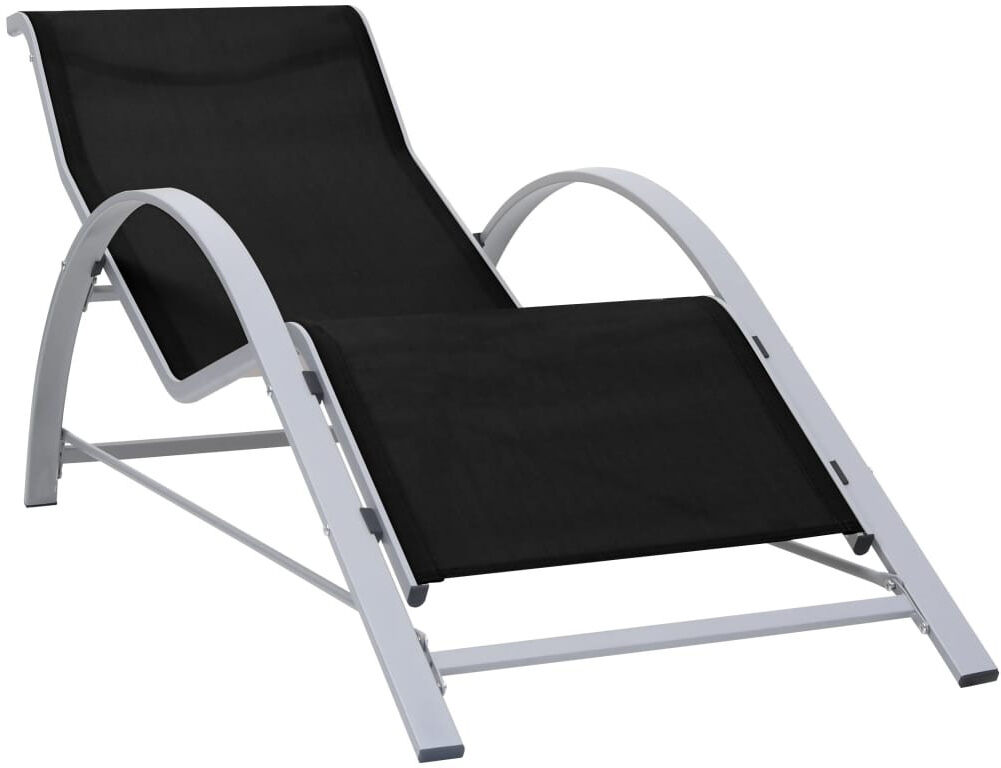 Brayden Studio Abdullaahi 167 cm Long Single Chaise Black 66cm H X 60cm W X 167cm L