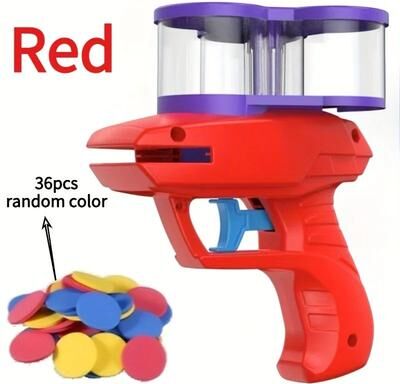 Inspire Select 3 Hole Target Launcher Toy For Kids 3+ Interactive Party Game, ABS Mini Blaster Fun, Christmas Gift Idea red 36 Soft Bullets