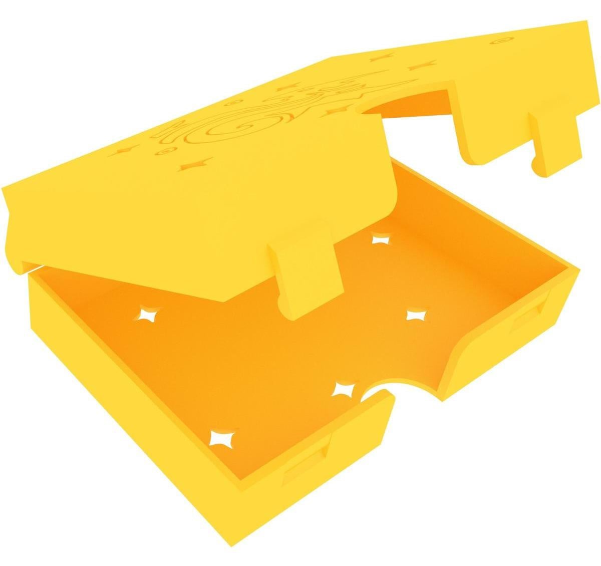 Feldherr Kaarthouder voor extra grote speelkaarten, inklapbaar, geel, 80 x 120 mm