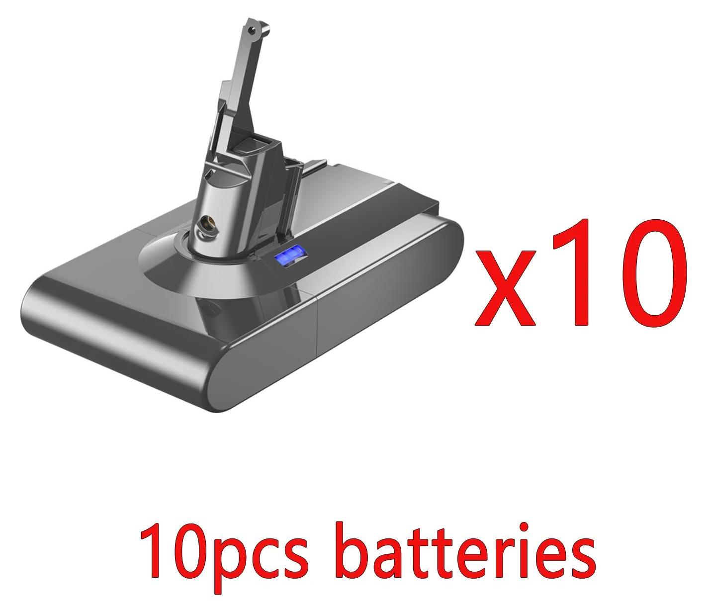 Staubsaugerakku - Ersatzakku für Dyson V8 / V8 Absolute / V8 Animal - 6000 mAh Hohe Kapazität - Passend für SV10 SV25 - Für Kabellosen Handstaubsauger - Orange