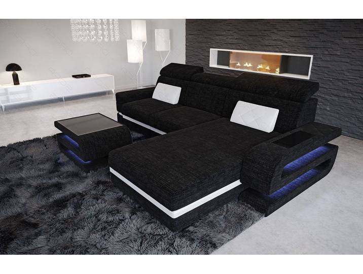 Ecksofa Bologna L-Form aus Stoff