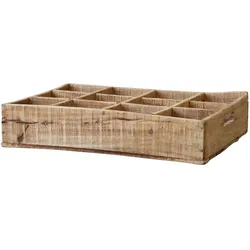 Chic Antique Grimaud Tablett mit 12 Fächern, 54 x 40 x 3 cm, natur