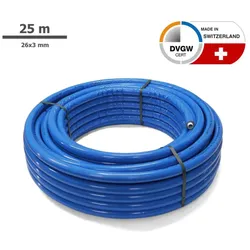 Sanpro Isoliertes Mehrschichtverbundrohr, Größe 26x3, 25 m, 6 mm isoliert