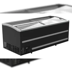 Chefgastro Supermarkt Tiefkühltruhe schwarz 2125 BxTxH 2124x952x894mm
