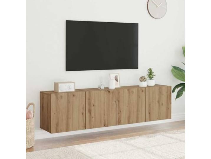 HEFZGDB TV Wandschränke 2 STK. Artisan-Eiche 80x30x41 cm - Moderner Wandschrank mit Stauraum für Wohnzimmer Mit ihrem trendigen und zugleich praktischen Design Werden Diese