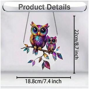 Inspire Essentials Colorful Owl Hanging Light Decorative Pendant Animal Home Decor 4