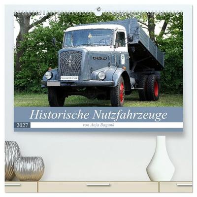 Historische Nutzfahrzeuge (hochwertiger Premium Wandkalender 2027 DIN A2 quer), Kunstdruck in Hochglanz