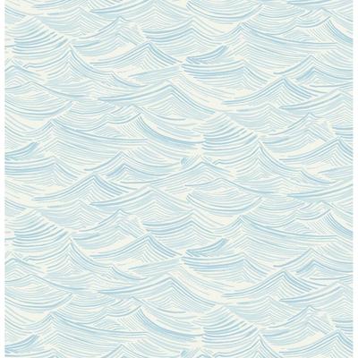 Seabrook Designs Seaside Waves Pre-Pasted Wallpaper - 20.5 in. W x 33 ft. L
