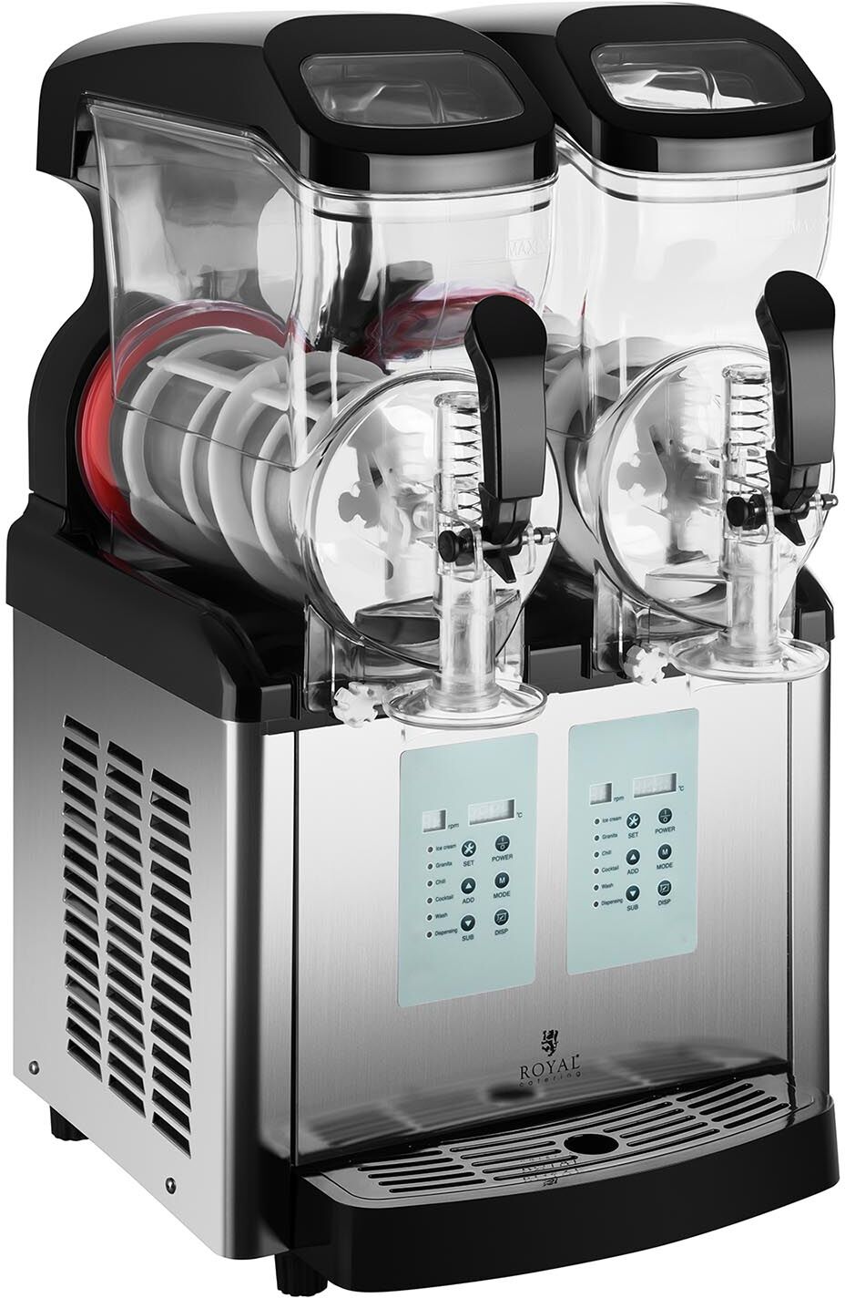 Royal Catering Slush ice-maskine - 2 x 8 l - kan lave is RCSL 2/6ICE