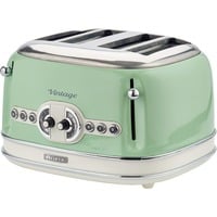 Vintage 4-Schlitz-Toaster 156 hellgrün, 1.600 Watt, für 4 Scheiben Toast