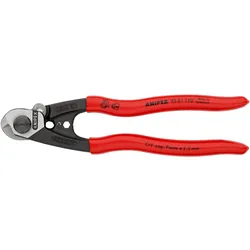 Knipex, Bolzenschneider + Seitenschneider, Drahtseilscheregeschmiedet 95 61 190 SB (265 mm)