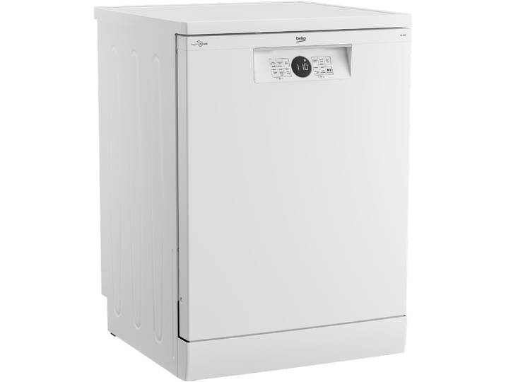 BEKO Standgeschirrspüler BDFN26430W 7694801677 , Energieeffizienz: D, silber (weiß), B:59,8cm H:85cm T:60cm, Geschirrspüler, SteamGloss – Glänzende Gläser dank optimierter Trocknung, Standgeschirrspüler