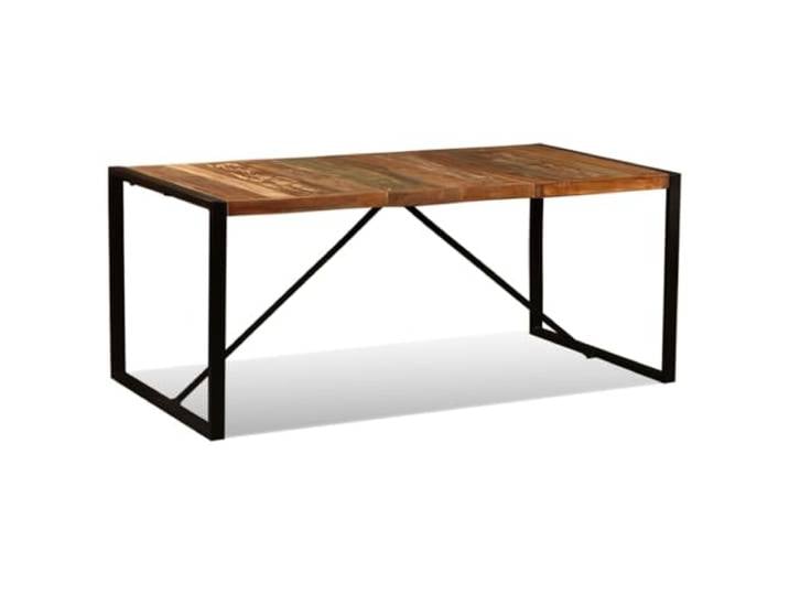KGHERMDF Esstisch Altholz Massiv 180 cm Recyceltes Holz, Stahlbeine, Vintage Stil, Robust und Stabil, Einzigartig