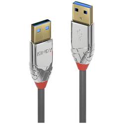 LINDY USB-Kabel USB 3.2 Gen1 USB-A Stecker, USB-A Stecker 2.00 m Grau dreifach geschirmt 36627