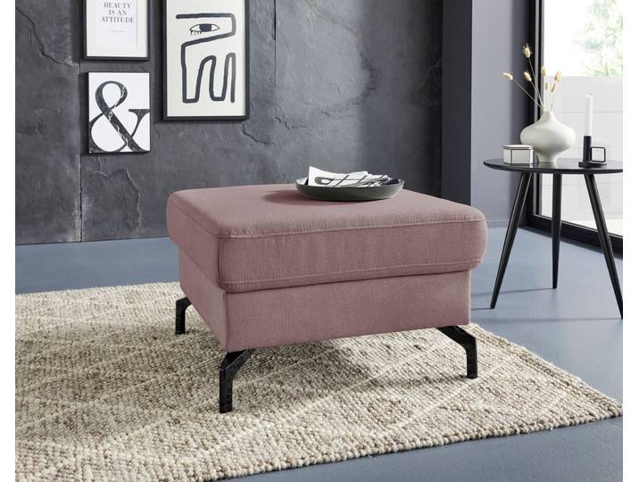Hocker SIT & MORE Percy , lila (flieder), B:72cm H:46cm T:72cm, Hocker, Hocker, Fusshöhe 15cm, wahlweise mit unterschiedlichen Fussfarben