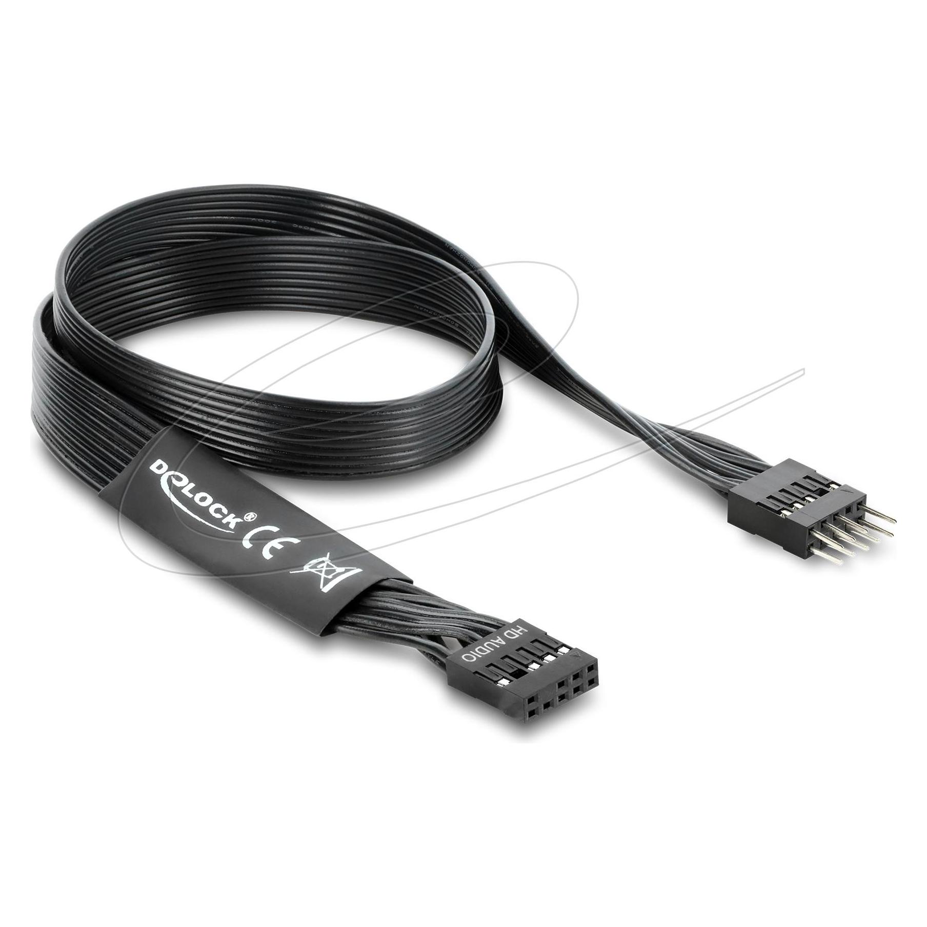 Delock HD Audio Flachbandkabel Mainboard Verlängerungskabel (0.50 m) (86055)