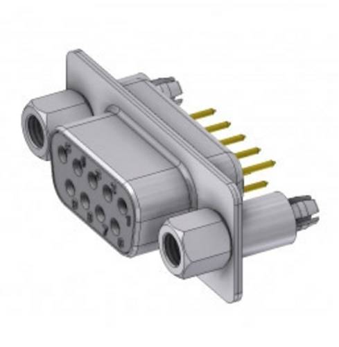 Deltron Connectors DTS09SY/2M86UNB5 D-SUB Buchse 180° Polzahl: 9 Löten, Pins 1St.