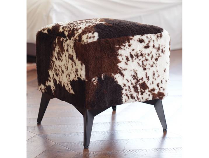 Banc de canapé en cuir de vachette pour salon, tabouret Proxy pour chaussures, éponge à haute élasticité, cadre en fer, meubles de maison