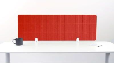 Felt Right Large Scarlet Desk Divider   Sound Dampening Desk Dividers