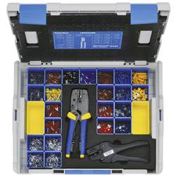 Klauke LBOXX230B Quetschverbinder-Sortiment inkl. Crimpzange, inkl. Abisolierzange, inkl. Flachsteckhülsen, inkl. Flachstecker, inkl. Ringkabelschuhe, inkl.
