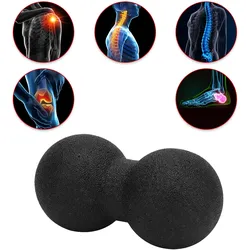 Faszienmassageball Duo (12 cm, schwarz): Punktuelle Massage für Nacken, Rücken & mehr. Einfache Anwendung für effektive Entspannung