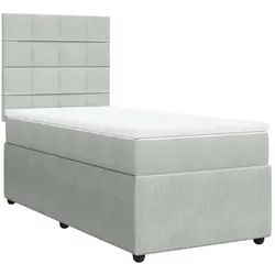 vidaXL, Boxspringbett, Erdmute (Block mit Quadraten) (100 x 200 cm)