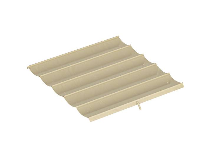 Outsunny Ersatzdach aus Polyester Beige, Kunststoff, 255x6x250 cm, Sonnenschutz, Pavillons