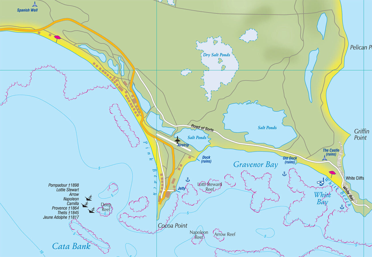 Carte topographique - Antigua, Barbuda   Kasprowski