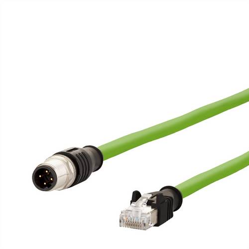 Metz Connect Verbindungsleitung M12 ST-RJ45 ST, 4-polig D-kodiert RJ45, 10m