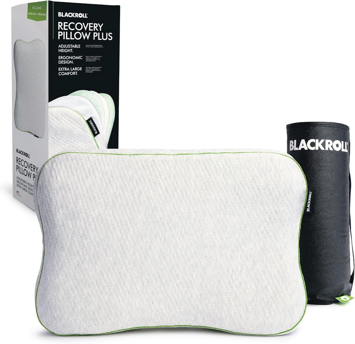 Thijox BLACKROLL Recovery Pillow Plus - Hoogte verstelbaar hoofdkussen voor optimale nachtrust en recovery