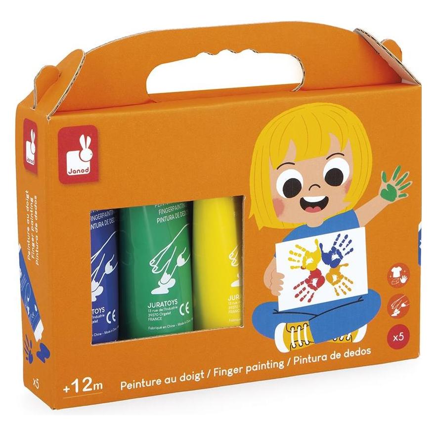 Janod Fingerfarben Set kreative Farben für Kinder mehrfarbig (7403)
