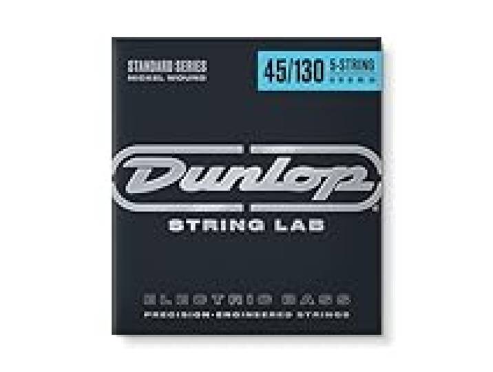 Cordes guitare basse Dunlop DBN45130 Nickel Medium 130 5 cordes 45-130 en acier inoxydable
