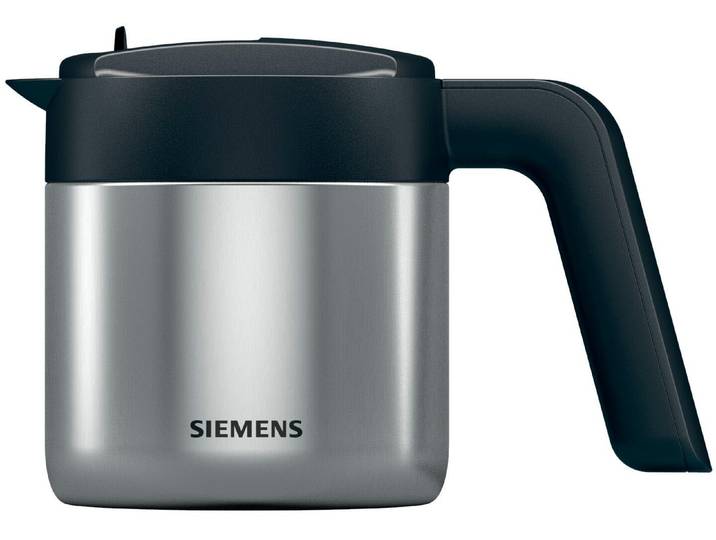 SIEMENS Isolierkanne TZ40001 , silber (edelstahlfarben), 1 l, Kannen, Thermokanne passend zu Siemens Vollautomaten: EQ500, EQ700, EQ9 plus, Isolierkanne
