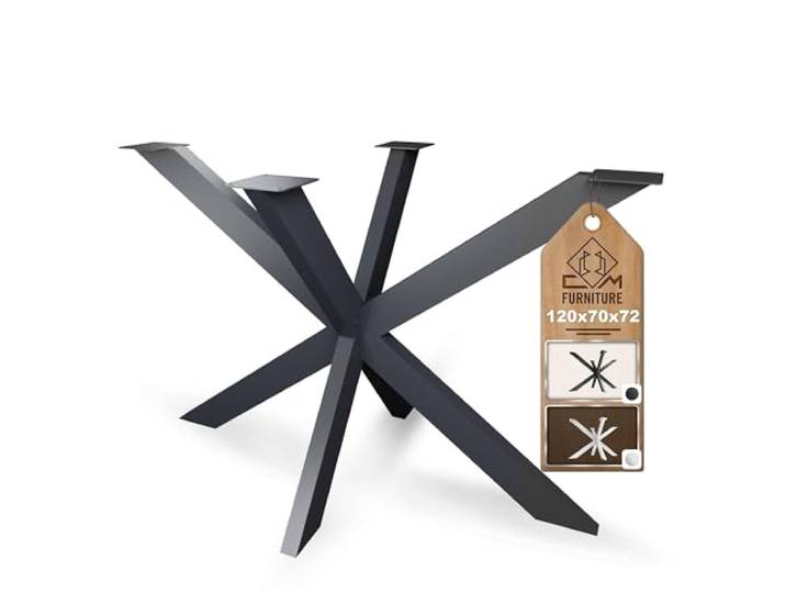CM Furniture Tischbeine Tischgestell Metall Anthrazit H: 72cm für Esstisch