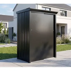 WESTMANN SIGNATURE Agilo 130 | Metall Gartenschrank mit Schiebetüren | 133x94x181 cm - Anthrazit