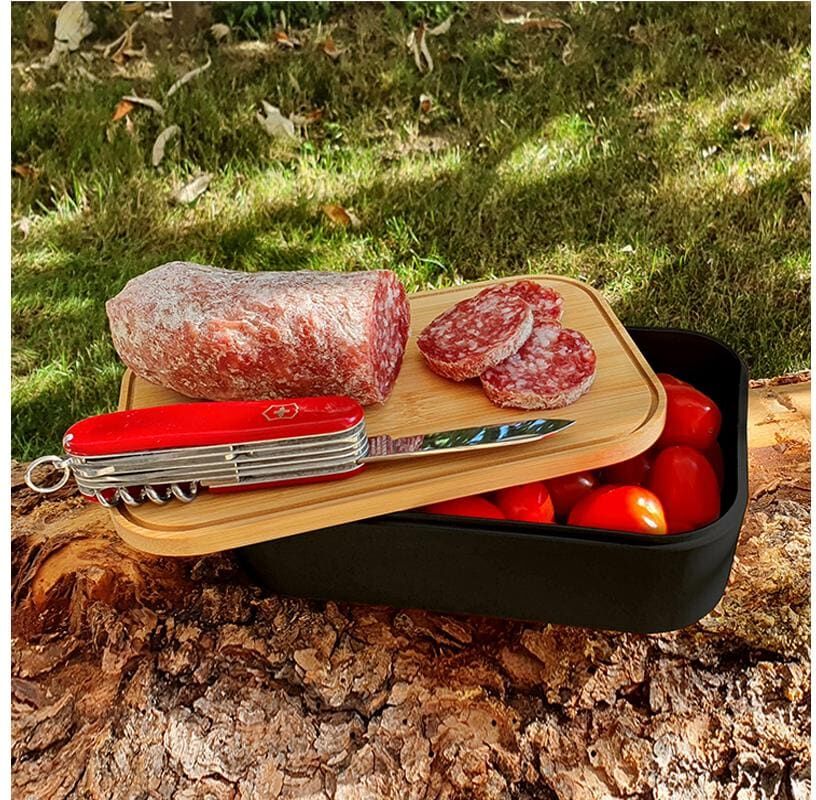 &tradition Lunchbox "Trendform Swiss Tradition", schwarz, B:12,6cm H:5,7cm, Kunststoff, Lebensmittelaufbewahrungsbehälter, Lunchbox schwarz B/H/L: 12,6cm x 5,7cm