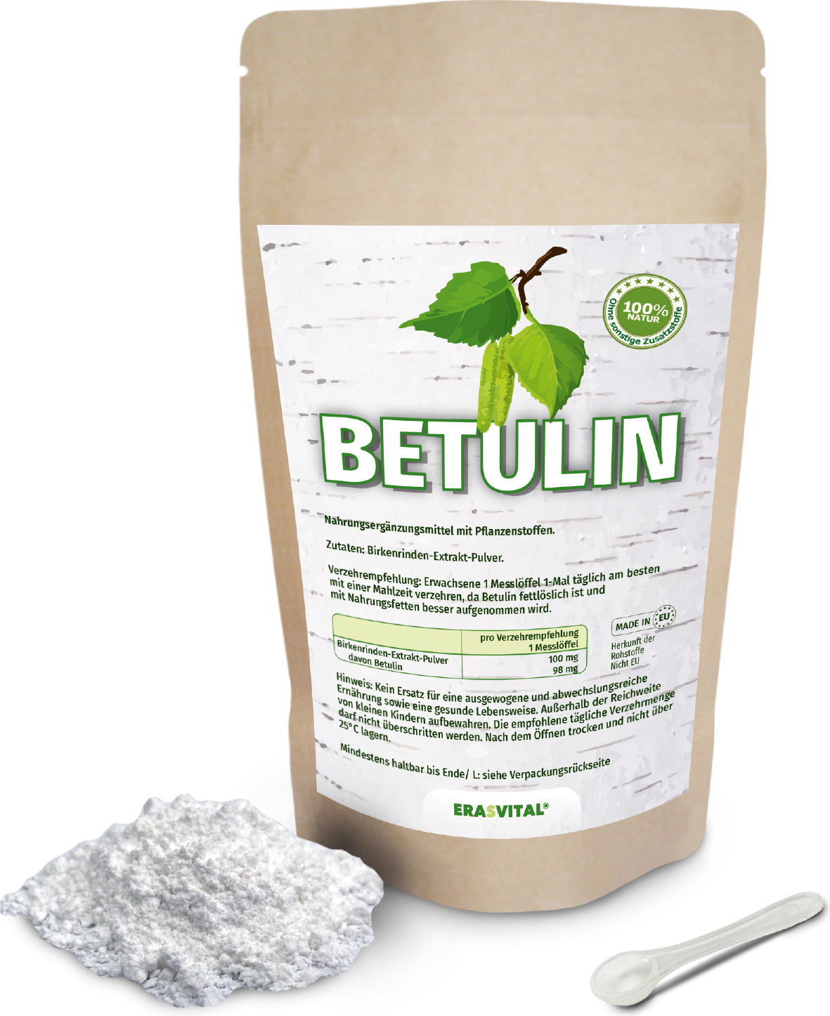 Betulin 98% - Birkenrinden-Extrakt, 300 g Pulver